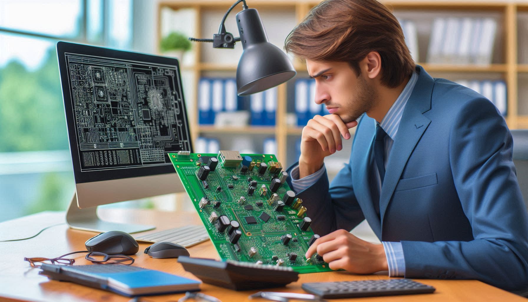 An office worker who designs computer PCB electronic circuits using CAD.jpeg